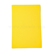 Lichee Pattern Double-Faced Imitation Leather Fabric, for DIY Earrings Making, Yellow, 20x30cm(DIY-WH0171-45G)