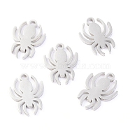 Halloween 304 Stainless Steel Charms, Laser Cut, Spider, Stainless Steel Color, 13x9.5x1mm, Hole: 1.4mm(STAS-O142-23P)