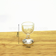 Mini Resin Goblet, for Dollhouse Accessories, Pretending Prop Decorations, Clear, 10x15mm(BOTT-PW0001-199)
