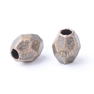 Tibetan Style Alloy Spacer Beads, Oval, Cadmium Free & Nickel Free & Lead Free, Antique Bronze, 4x3.5mm, Hole: 1mm, about 7600pcs/1000g(TIBE-Q063-29AB-NR)
