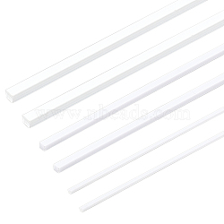 ABS Plastic Square Solid Bar Rods, for DIY Sand Table Architectural Model Making, Clear, 253x1~3x1~3mm(DIY-OC0008-27)