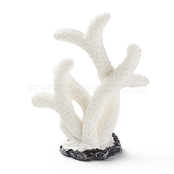 Resin Imitation Coral Ornaments, Artificial Coral for Aquarium Scenery Fish Tank Decoration, White, 59x48x20mm(DJEW-G026-02A)
