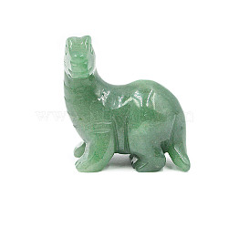 Natural Green Aventurine Carved Healing Dinosaur Figurines, Reiki Energy Stone Display Decorations, 50x30mm(PW-WG86556-04)