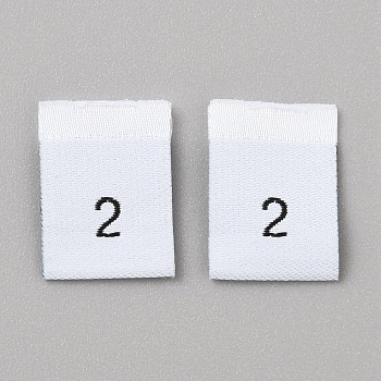 Polyester Sewing Label, Craft Labels, for Clothing Sewing, Rectangle, White, 35x13x0.3mm, 100pcs/bag