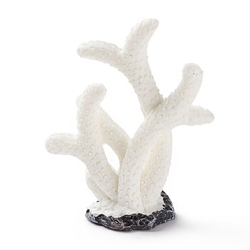 Resin Imitation Coral Ornaments, Artificial Coral for Aquarium Scenery Fish Tank Decoration, White, 59x48x20mm