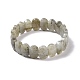 Bracelet extensible perlé ovale en labradorite naturelle(G-E010-01I)-1