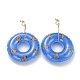 Duck Pool Float Dangle Clip-on Earrings for Non Piercing(EJEW-Z015-02B)-1