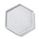 Assiette à bijoux ronde plate en porcelaine hexagonale(DJEW-I015-03)-1
