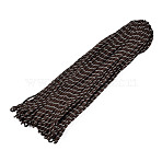 7 Inner Cores Polyester & Spandex Cord Ropes, with Patterns, for Rope Bracelets & Shoe Lace Cord Making, Coconut Brown, 5mm, about 109.36 yards(100m)/bundle, 420~500g/bundle(RCP-ZX002-01A-70)