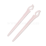 Opaque Acrylic Hair Sticks, Pink, 180x18.5x4.5mm(OHAR-C011-03A)