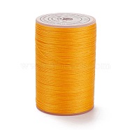 Round Waxed Polyester Thread String, Micro Macrame Cord, Twisted Cord, for Leather Sewing Stitching, Gold, 0.3~0.4mm, about 174.98 Yards(160m)/Roll(YC-D004-02A-041)
