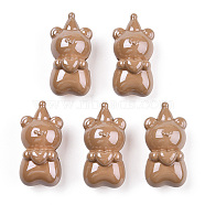 Opaque Acrylic Beads, Bear, Camel, 25x12.5x11.5mm, Hole: 3mm(MACR-N017-96)