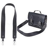 PU Leather Bag Handles, with Zinc Alloy Swivel Clasps, for Bag Replacement Accessories, Platinum, 86x4x0.3cm(FIND-WH0127-28P)