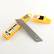60# Stainless Steel Utility Knives Bladee, Yellow, 130x18x0.5mm, 10pcs/box(TOOL-R078-03)
