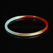 Dyed Natural Agate Simple Plain Bangle for Women, Inner Diameter: 2-1/4 inch(5.6~5.8cm)(FIND-PW0021-09B-04)