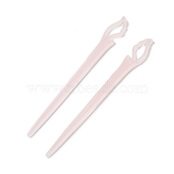 Opaque Acrylic Hair Sticks, Pink, 180x18.5x4.5mm(OHAR-C011-03A)
