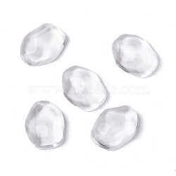 Transparent Resin Cabochons, Water Ripple Cabochons, Twist Oval, Clear, 21.5x16.5x8mm(GGLA-G021-05)
