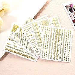 3D Goldenrod Nail Water Decals, Self-Adhesive, Nail Design Manicure Tips Nail Decoration for Women Girls Kids, Mixed Patterns, 90x77mm(MRMJ-N010-44-M)