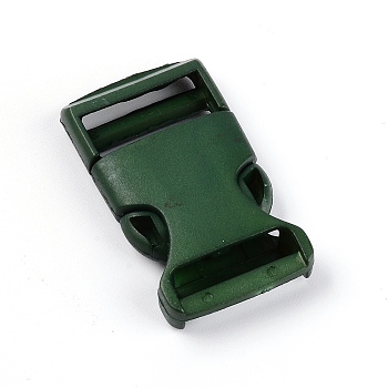 Nylon Side Release Buckles, Survival Bracelet Clasps, Dark Green, 57x30x9.5mm, Hole: 5x25mm