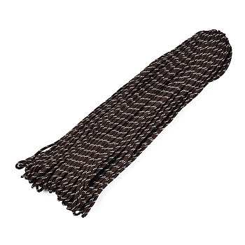 7 Inner Cores Polyester & Spandex Cord Ropes, with Patterns, for Rope Bracelets & Shoe Lace Cord Making, Coconut Brown, 5mm, about 109.36 yards(100m)/bundle, 420~500g/bundle