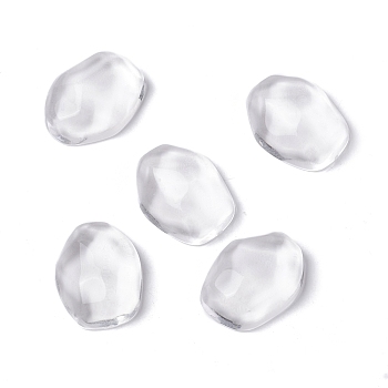 Transparent Resin Cabochons, Water Ripple Cabochons, Twist Oval, Clear, 21.5x16.5x8mm