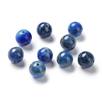 Natural Lapis Lazuli Beads, Dyed, Round, 8mm, Hole: 0.8mm
