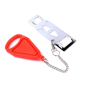 PP with Iron Portable Door Lock Home Security, Travel Lock, Anti-Theft Clasp Accessories, Red, 28.5cm