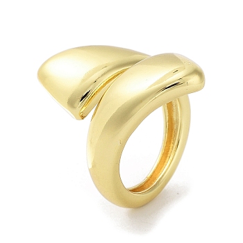 Brass Rings for Women, Real 18K Gold Plated, 8.5~16.5mm, Inner Diameter: 22.5mm