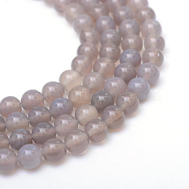 6mm Round Grey Agate Beads