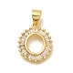 Rack Plating Brass Micro Pave Cubic Zirconia Pendants(KK-L226-100G-O)-1