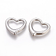 Handmade Valentines Day Gifts Ideas for Him 201 Stainless Steel Open Heart Pendants(STAS-Q114)-1