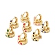 Brass Enamel Hoop Earrings(KK-P205-17G)-1