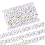 9 Yards Polyester Pleated Lace Trim, Trimming for Garment Accessories, Beige, 1~1-1/8 inch(26~28mm)(OCOR-HY0001-28)
