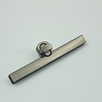 Zinc Alloy Twist Bag Lock Purse Catch Clasps, Gunmetal, 2.4x9.5cm(PURS-PW0001-029B)