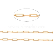 Ion Plating(IP) 304 Stainless Steel Paperclip Chains, Drawn Elongated Cable Chain, Unwelded, Golden, Link: 14x4.5x1mm(CHS-F017-02A-G)