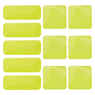 Gorgecraft Waterproof Coated Paper Stickers, Warning Stickers, Rectangle & Square, Yellow, 8x3x0.05cm, 2sets/bag(DIY-GF0003-26)