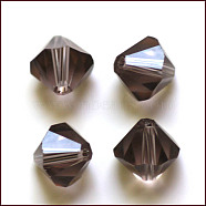 Imitation Austrian Crystal Beads, Grade AAA, Faceted, Bicone, Dark Gray, 8x8mm, Hole: 0.9~1mm(SWAR-F022-8x8mm-225)