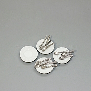 Miniature Ceramic Plate and Alloy Western Tableware, Doll House Miniature Toy Model, Platinum, 23x4mm(PW-WG89318-01)