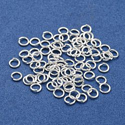 Iron Open Jump Rings, Cadmium Free & Nickel Free & Lead Free, Silver, 24 Gauge, 3x0.5mm, Inner Diameter: 2mm, about 25000pcs/1000g(IFIN-A018-3x0.5-S-NF)