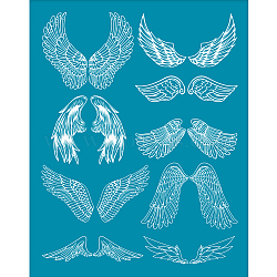 Silk Screen Printing Stencil, for Painting on Wood, DIY Decoration T-Shirt Fabric, Wing Pattern, 100x127mm(DIY-WH0341-311)