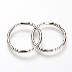 Tarnish Resistant 304 Stainless Steel Linking Rings, Stainless Steel Color, 25x2mm(STAS-S064-19)