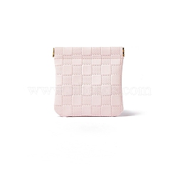 Imitation Leather Coin Purse, Multipurpose Shrapnel Makeup Bag, Headphone Storage Bag, Pink, 11x11cm(PW-WGDEBDC-03)