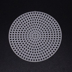 DIY Flat Round Plastic Mesh Sheet, for Knitting Bag Bottom Accessories, White, 7.6x0.15cm(DIY-WH0258-30C)