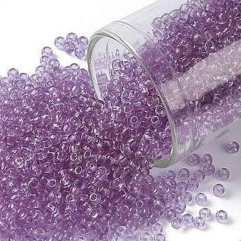 TOHO Round Seed Beads, Japanese Seed Beads, (1300) Transparent Alexandrite, 11/0, 2.2mm, Hole: 0.8mm, about 5555pcs/50g