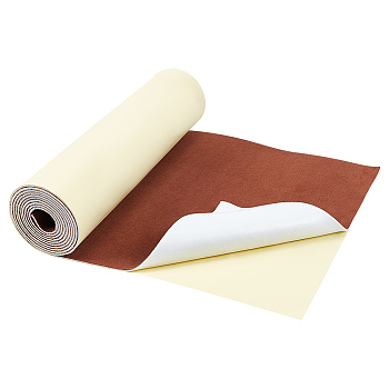 Velvet Fabric, Self-adhesive Fabric, for Garment Accessories, Camel, 30x0.2cm, 2m/roll