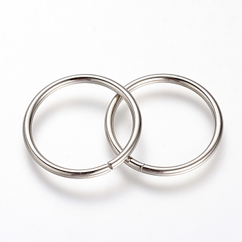 304 Stainless Steel Linking Rings, Stainless Steel Color, 25x2mm