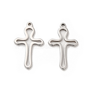 Stainless Steel Color Cross 304 Stainless Steel Pendants