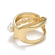 Alloy Chunky Wide Open Cuff Bangle with Plastic Pearl for Women(BJEW-K223-05KCG)-4