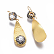 Natural Pearl Dangle Earrings(EJEW-F230-01MG)-2