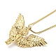 Ion Plating(IP) 304 Stainless Steel Angel Pendants Necklaces(NJEW-K259-01G)-2